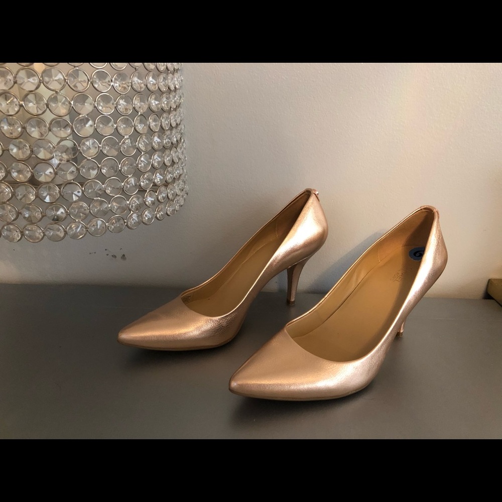 Michael Kors rose gold shoes, size 6.5.
